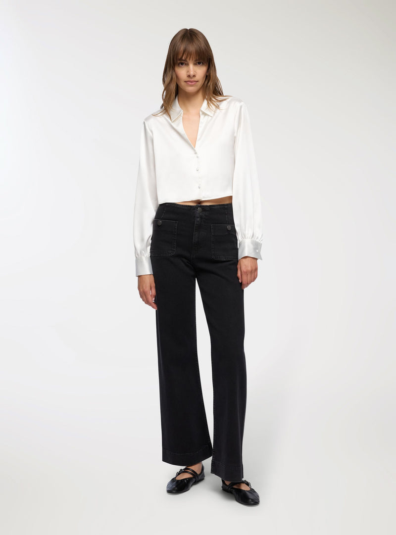 Jeans con tasche applicate wide leg