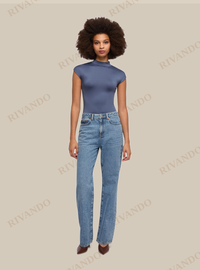 Jeans straight - Blu denim medio