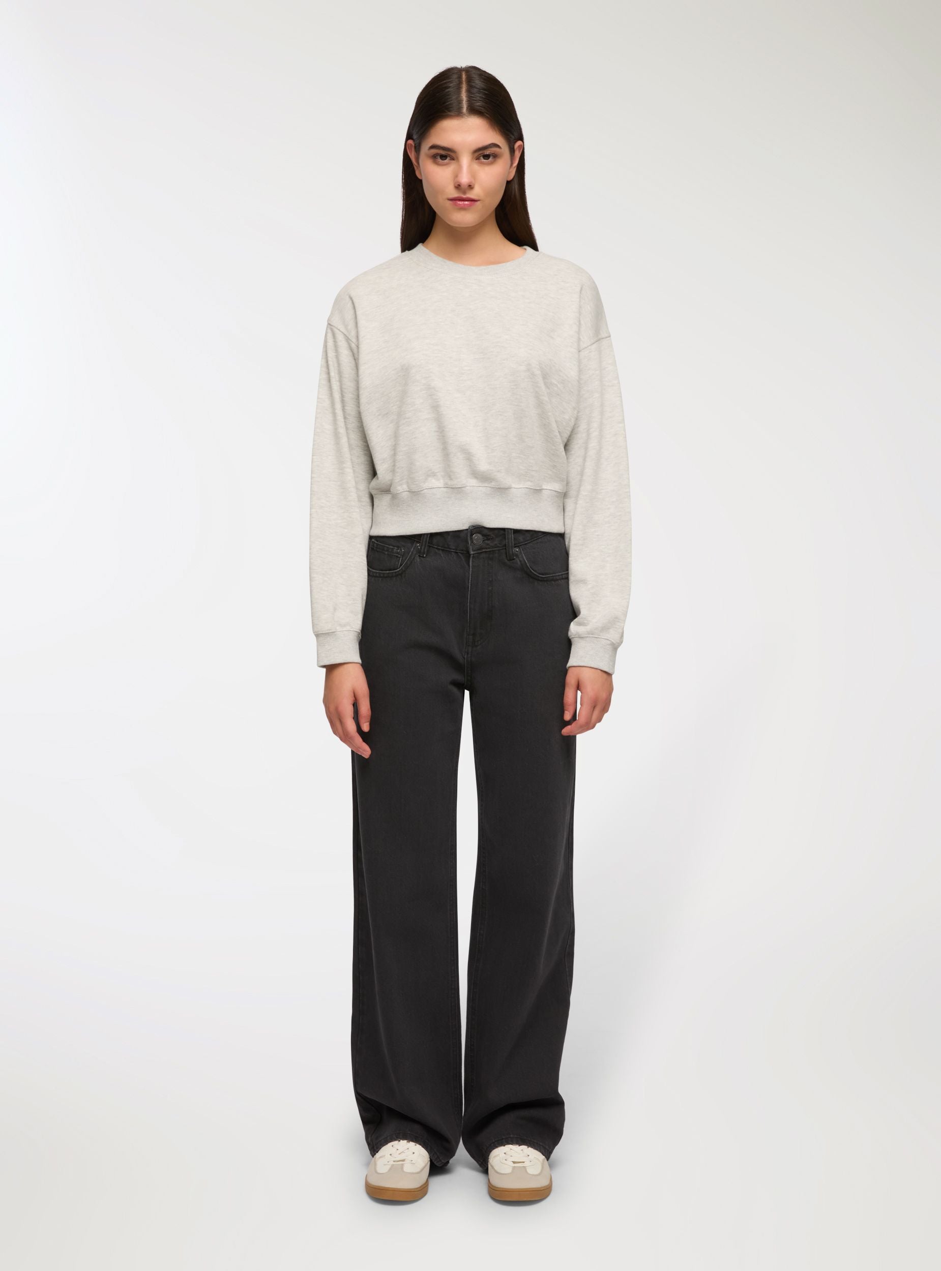 Jeans wide leg - Nero denim