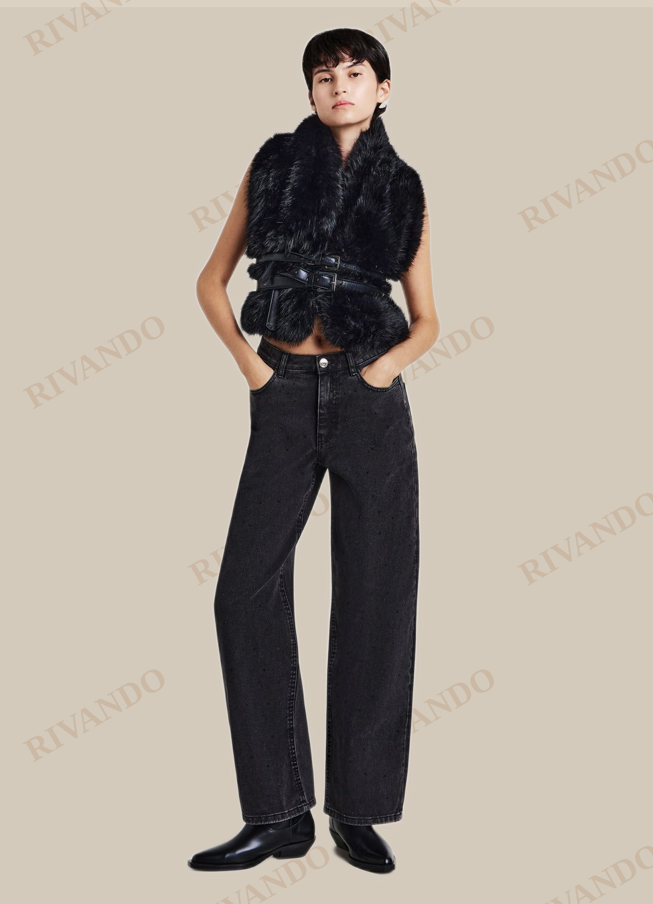 Jeans con strass