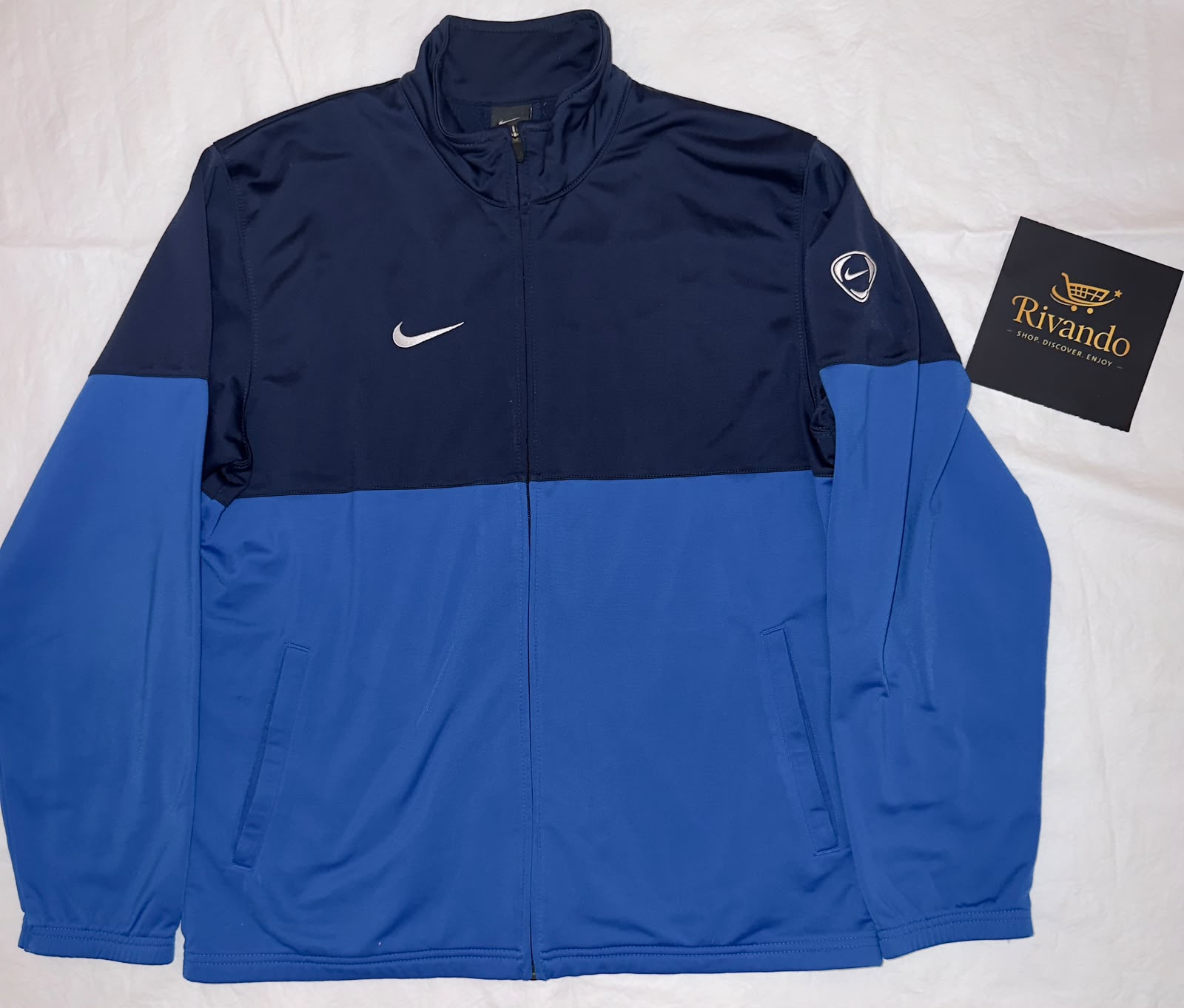 Giacca Nike vintage bicolore con zip