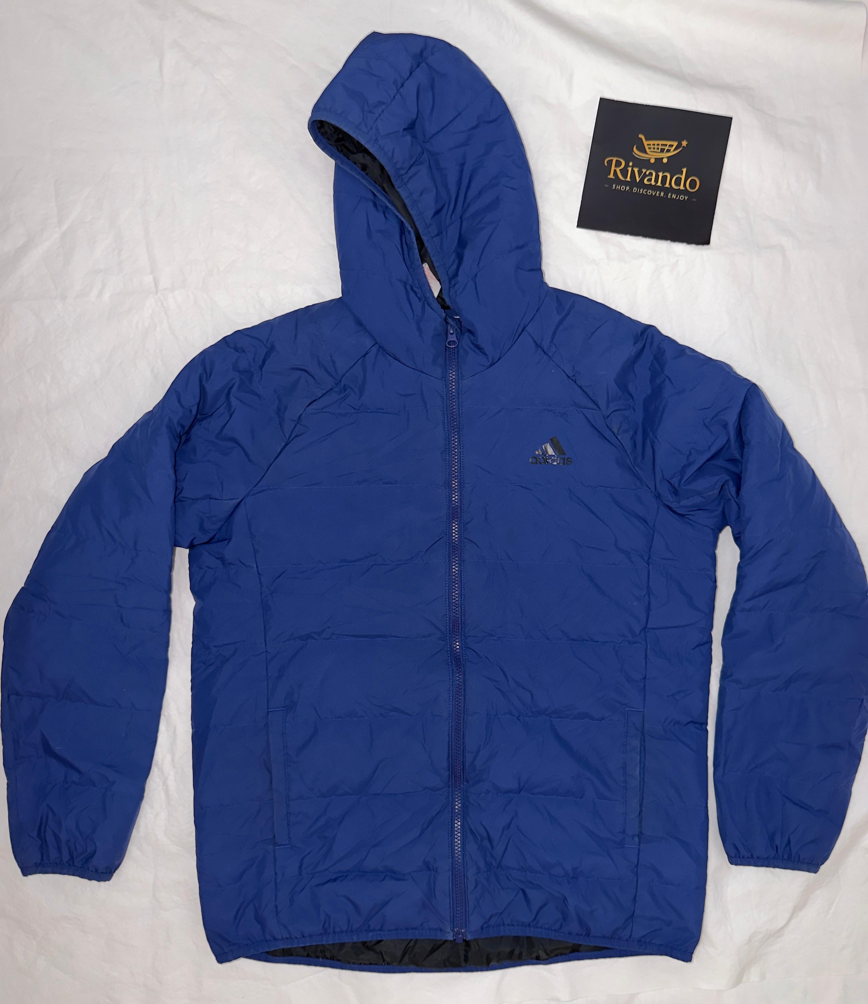 Piumino Adidas Blu con Cappuccio